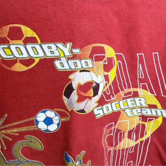 Vintage Scooby-Doo Red Soccer Team Kids T-Shirt 3T - Picture 4 of 8